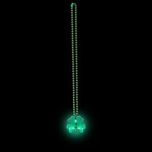NWT 2️⃣ St. Patrick's Day Shamrock Light Up Glowing Necklaces